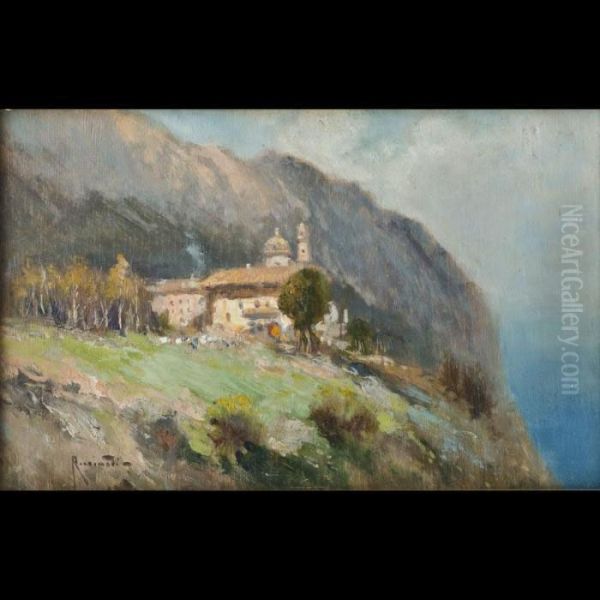 Paesaggio Montano Oil Painting by Oscar Ricciardi