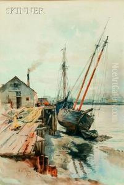 Harbor View Oil Painting by Henry Webster Rice