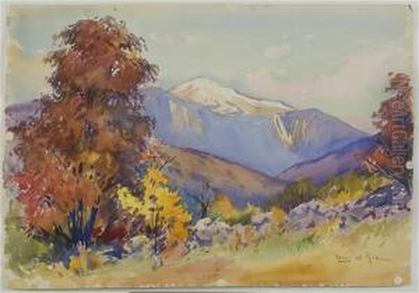 Autumn Maples And Mt.washington Oil Painting by Henry Webster Rice