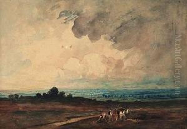 A Gathering Storm Oil Painting by Alfred William Rich