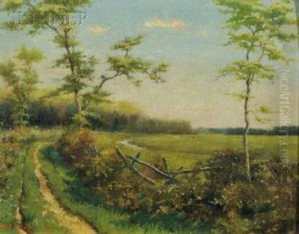 Spring Landscape Oil Painting by James Rogers Rich