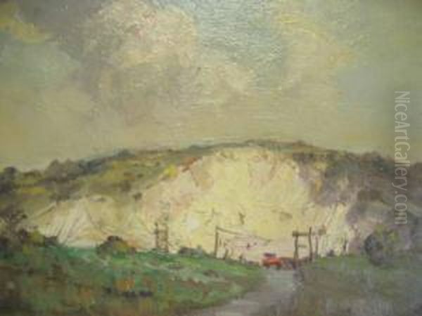 R Jackson, The Quarry Oil Painting by James Rogers Rich