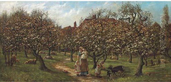 The Sunlit Orchard Oil Painting by William Georg Rich