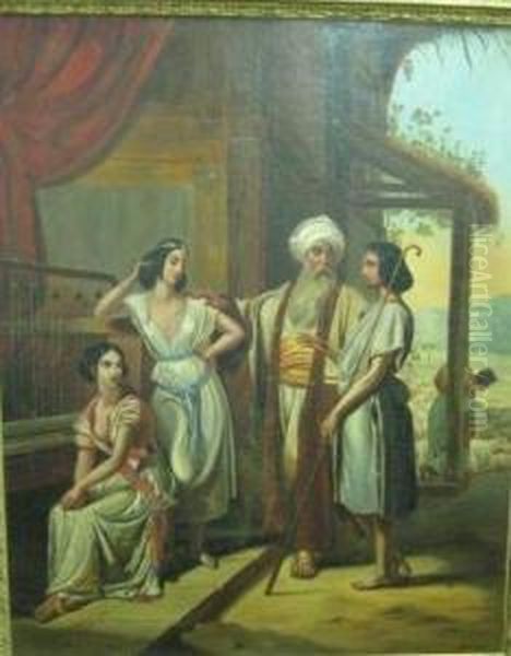 Scene Orientaliste Oil Painting by Fleury Francois Richard