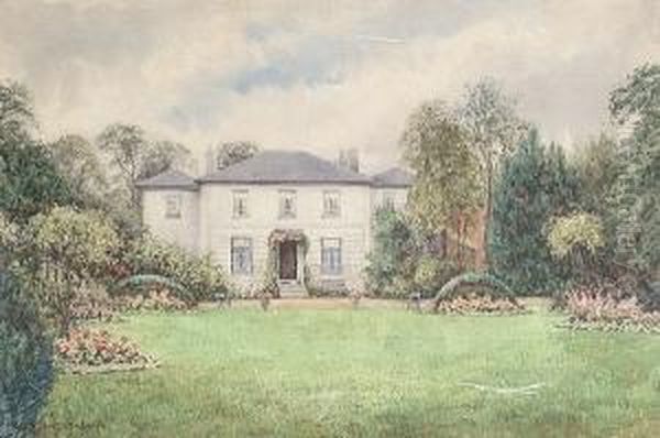 A Country House Oil Painting by Hetty Richards