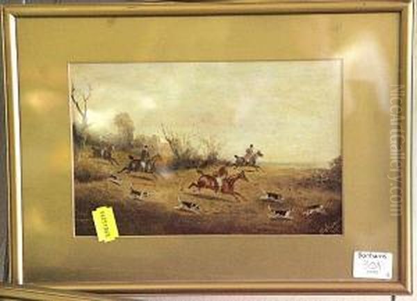 Hunting Scenes Oil Painting by Raul P. Richards