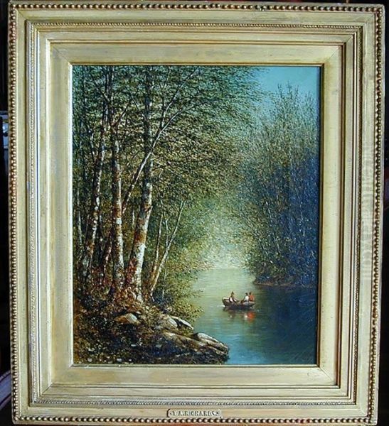 Original Frame Oil Painting by Thomas Addison Richards