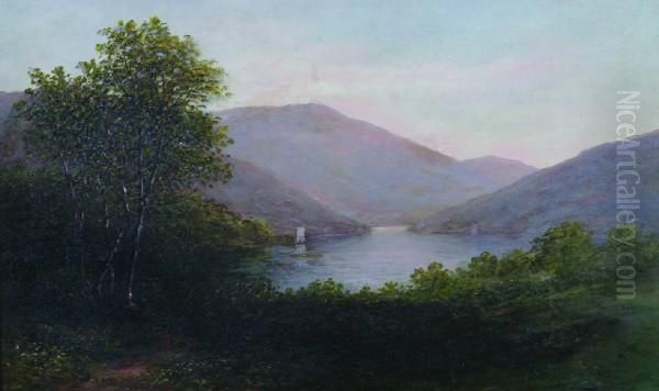 On The Delaware Oil Painting by Thomas Addison Richards