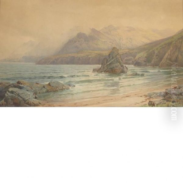 The Rocky Shoreline Oil Painting by William Trost Richards