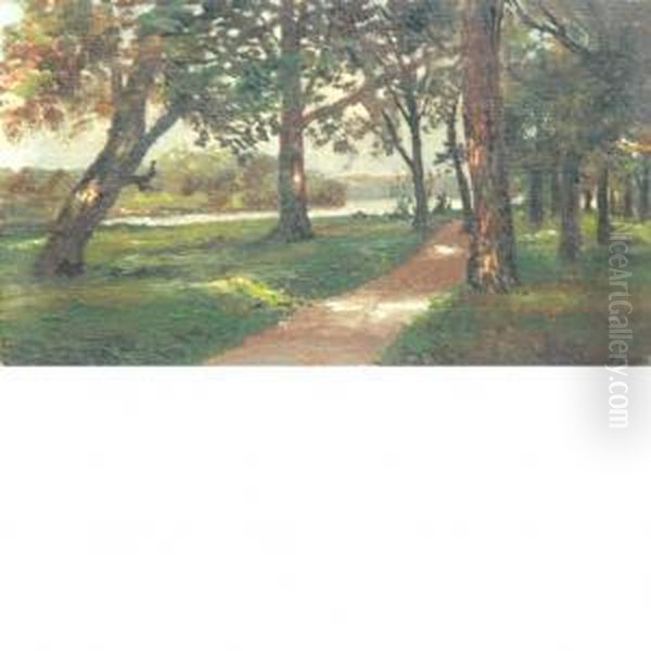 A Path Through The Trees Oil Painting by William Trost Richards