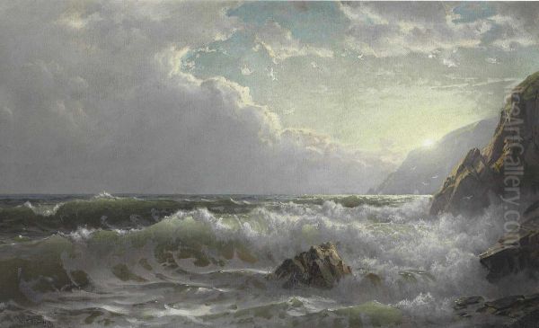 Off The Coast Of Cornwall Oil Painting by William Trost Richards