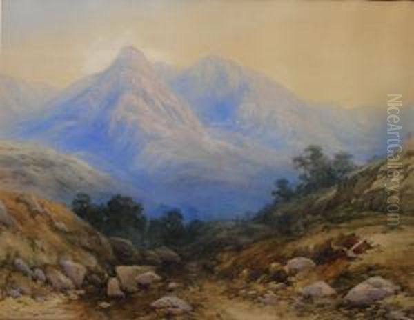 Mountain Valley Oil Painting by Edward M. Richardson