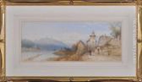 A View On The Rhine Oil Painting by Edward M. Richardson