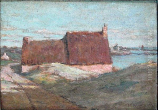 Coast Guard House Brittany Oil Painting by Francis Henry Richardson