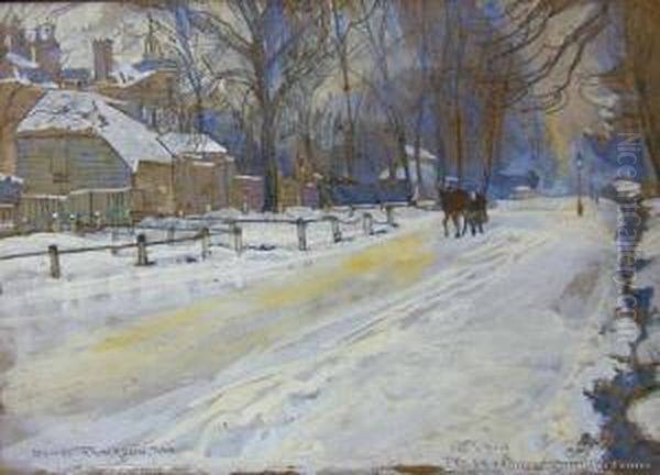 Boxing Day, Dulwich Oil Painting by Harry Linley Richardson