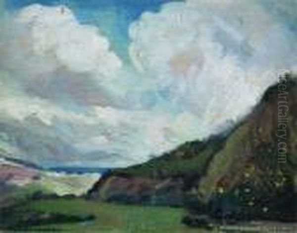 Windy Day Oil Painting by Harry Linley Richardson