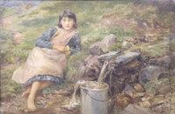 Beside The Stream Oil Painting by John Isaac Richardson