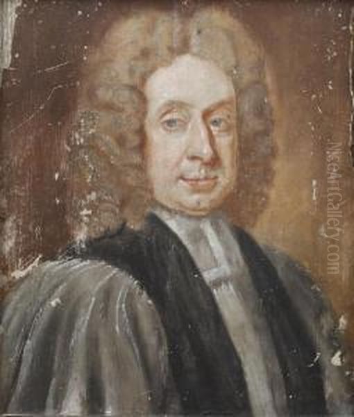 Portrait Of A Clergyman Oil Painting by Richardson. Jonathan