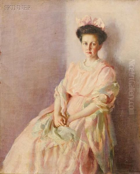 Portrait Of A Young Woman Oil Painting by Margaret Foster Richardson