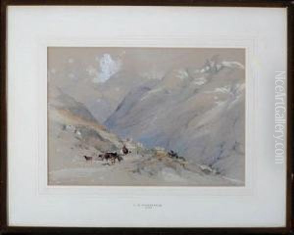 Cattle Drovers, Glenard, Kinglass, Argyleshire Oil Painting by Thomas Miles Richardson