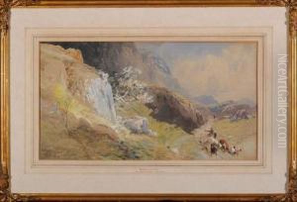 In Borrowdale Oil Painting by Thomas Miles Richardson