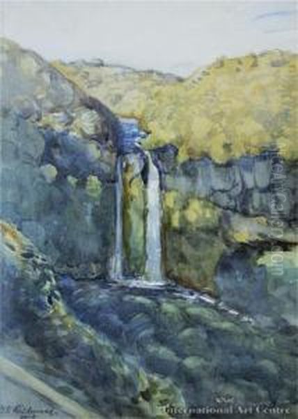 Dawson Falls, Taranaki Oil Painting by Dorothy Kate Richmond