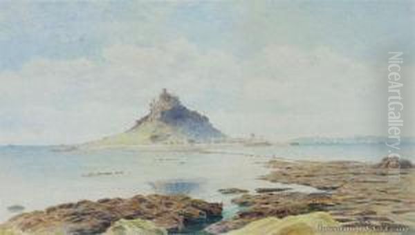 St Michael's Mount, Cornwall Oil Painting by James Crowe Richmond