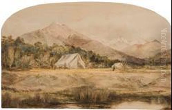 Colonial Campsite Oil Painting by James Crowe Richmond