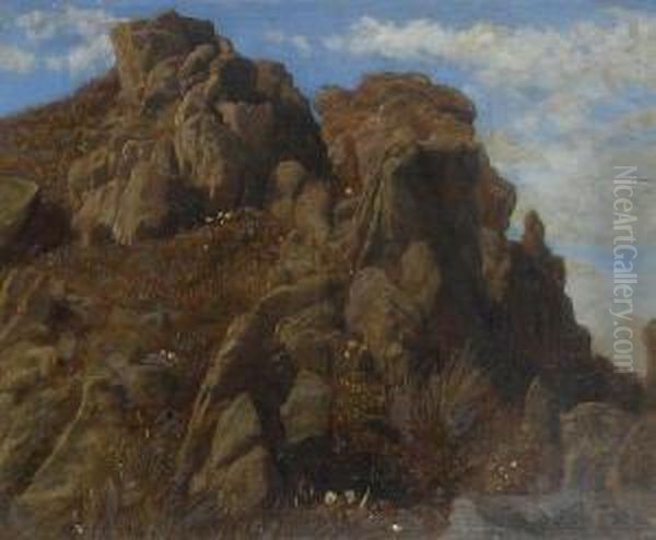 Mewstone Rock, Dartmouth Oil Painting by Sir William Blake Richmond