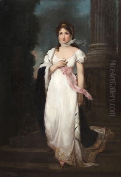 Portrait Of Madame R. Oil Painting by Antoine Richter