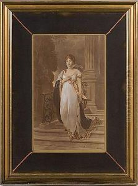 646. Princess Louise Engraving By Gustave Karl Richter Oil Painting by Gustav Karl Richter