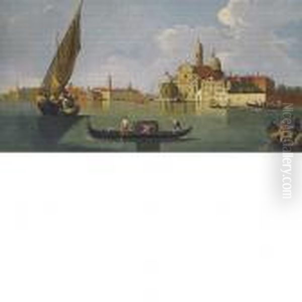 Veduta Dellisola Di San Michele Nella Laguna Di Venezia Oil Painting by Johann Richter