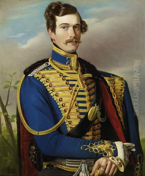 Portrait Of Prince Maximilianowitschromanowsky Oil Painting by Johann Heinrich Richter