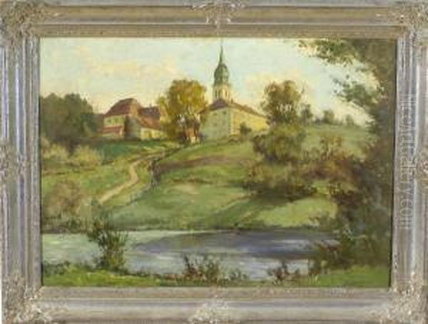 Blick Auf Kloster Rottenbuch Oil Painting by Klaus Richter