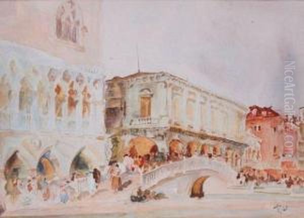 Vue De Venise Oil Painting by Martin Rico y Ortega