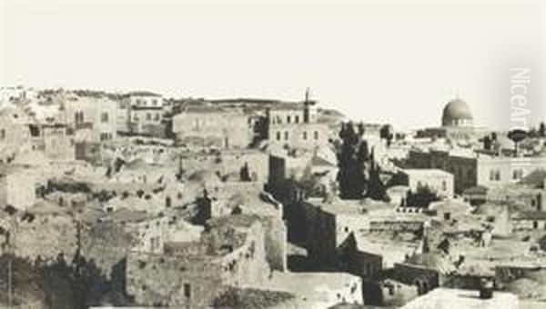 Panorama Of Jerusalem Oil Painting by William Wallace Riddell