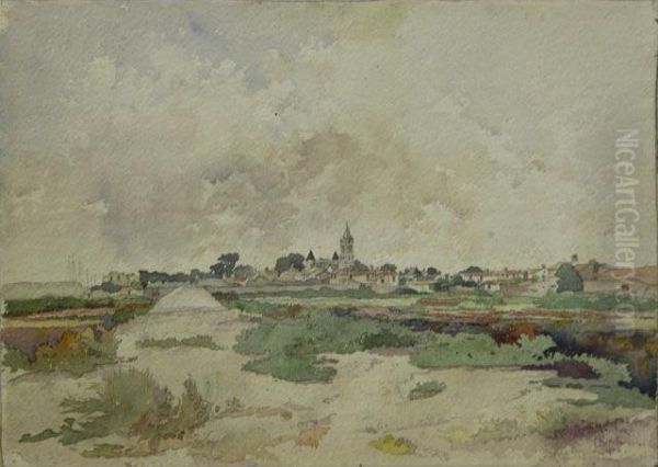 Vue De Noirmoutier Oil Painting by Leopold Ridel