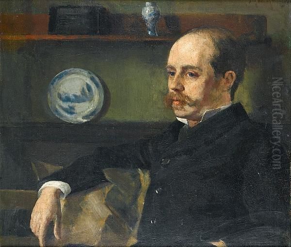 Portrait Of Pickford Waller Oil Painting by Matthew White Ridley