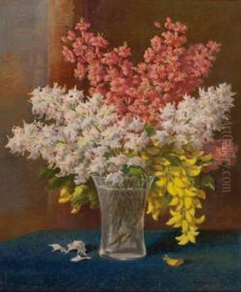 Blumenstraus In Vase Oil Painting by Felix Riedl