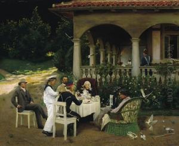 The Garden Party Oil Painting by Erich Riefstahl