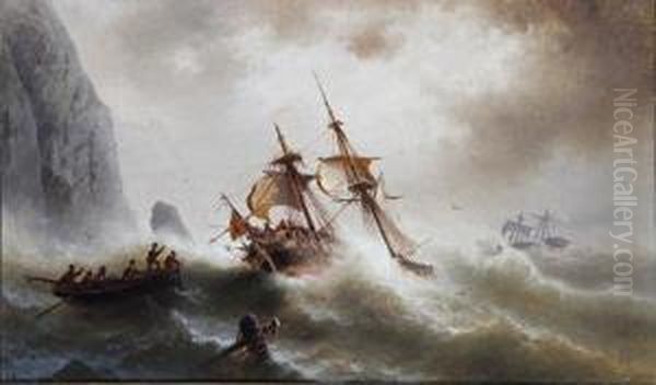 The Rescue Oil Painting by Albert Rieger