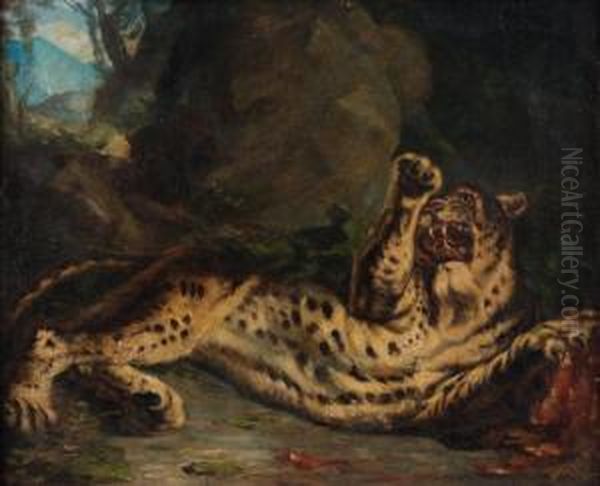 Le Festin Du Tigre Oil Painting by Leon Louis Riesener