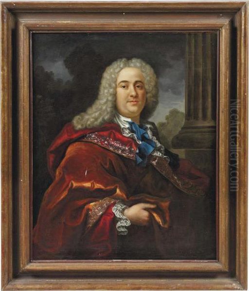 Portrait Of A Gentleman Oil Painting by Hyacinthe Rigaud