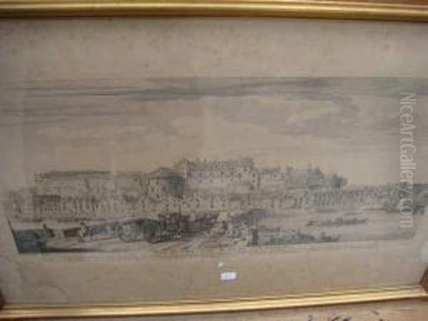 Vue Du Chateau D Amboise Oil Painting by Jean-Baptiste Rigaud