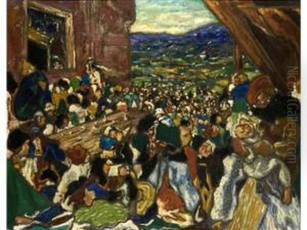 :festivites En Trieves Oil Painting by John Francis Rigaud