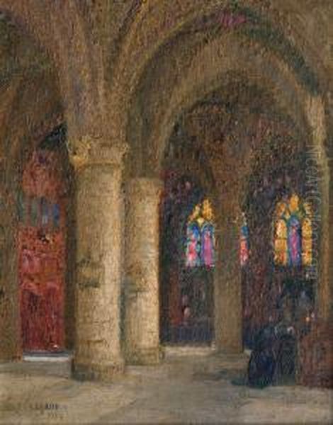 Interior De Iglesia Oil Painting by Pierre Gaston Rigaud