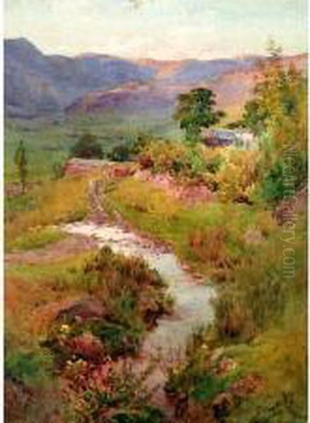 Lakeland Scene Oil Painting by Cuthbert Rigby