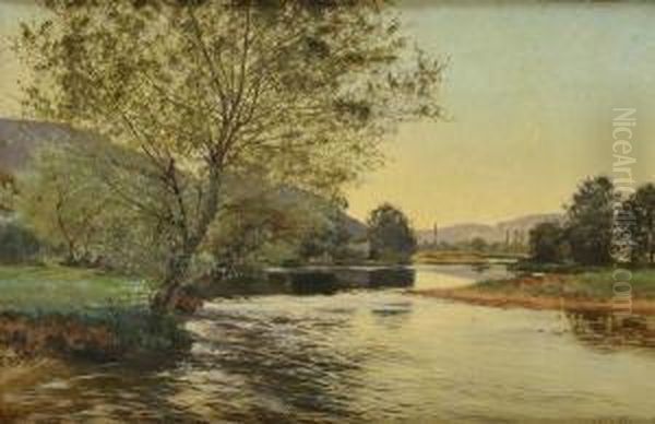 Bord De Riviere Oil Painting by Albert Gabriel Rigolot