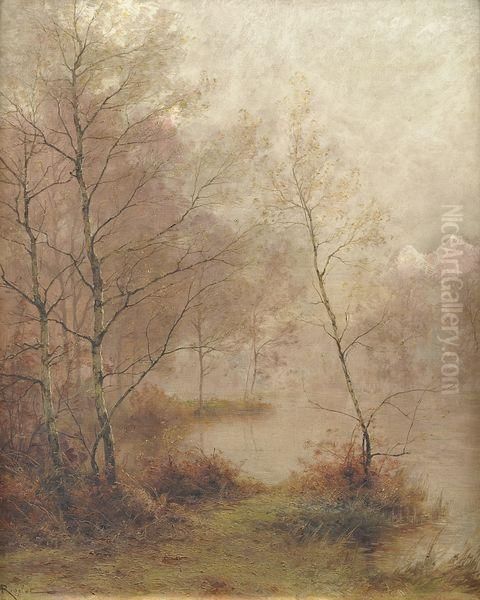 Paysage A L'etang Oil Painting by Albert Gabriel Rigolot