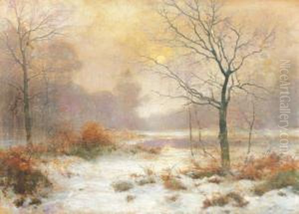 Bord D'etang L'hiver Oil Painting by Albert Gabriel Rigolot